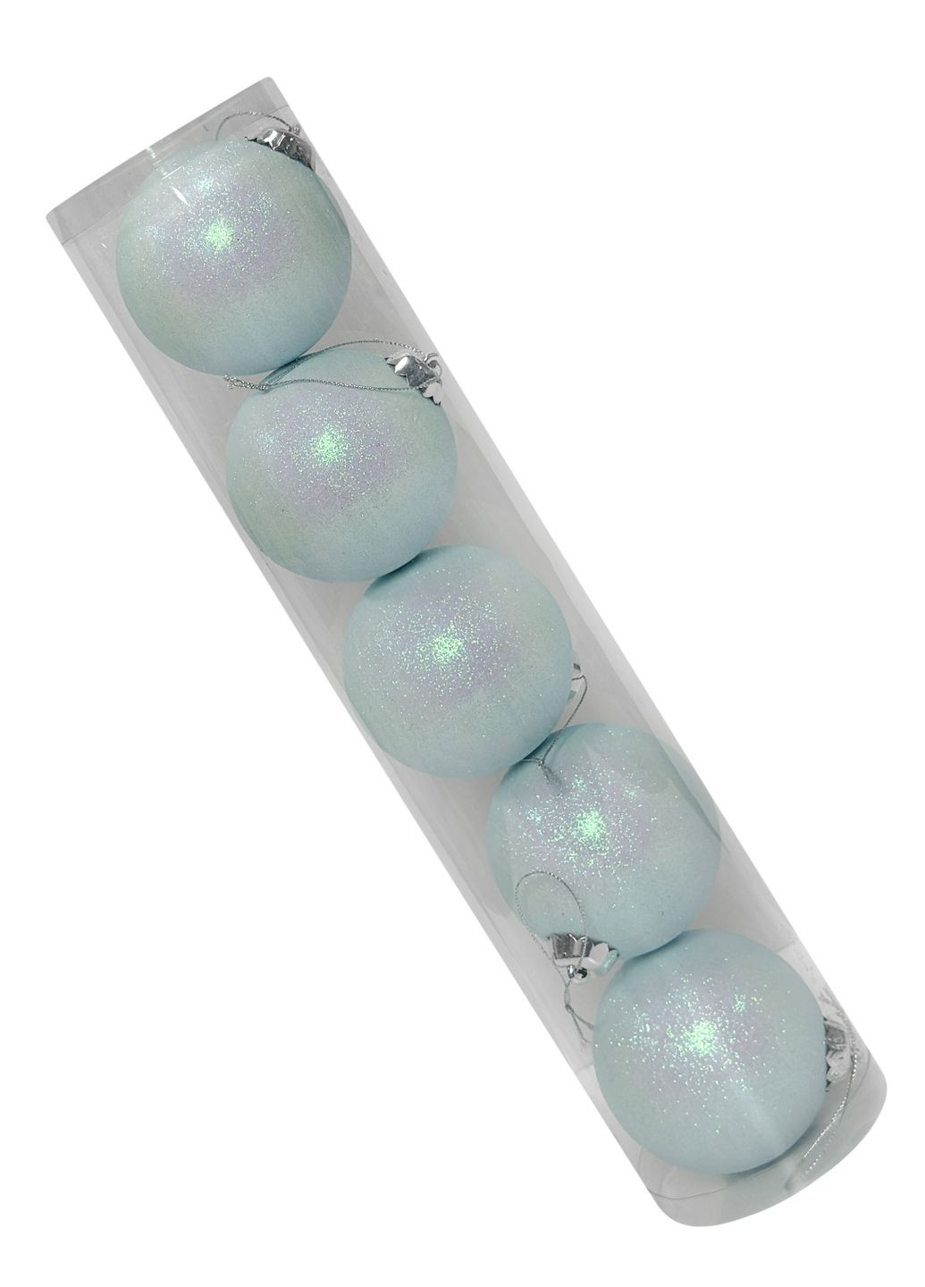 Новогодний набор ёлочных шаров №45 голубые d80 mm 5 шт MIS LT (365627590)