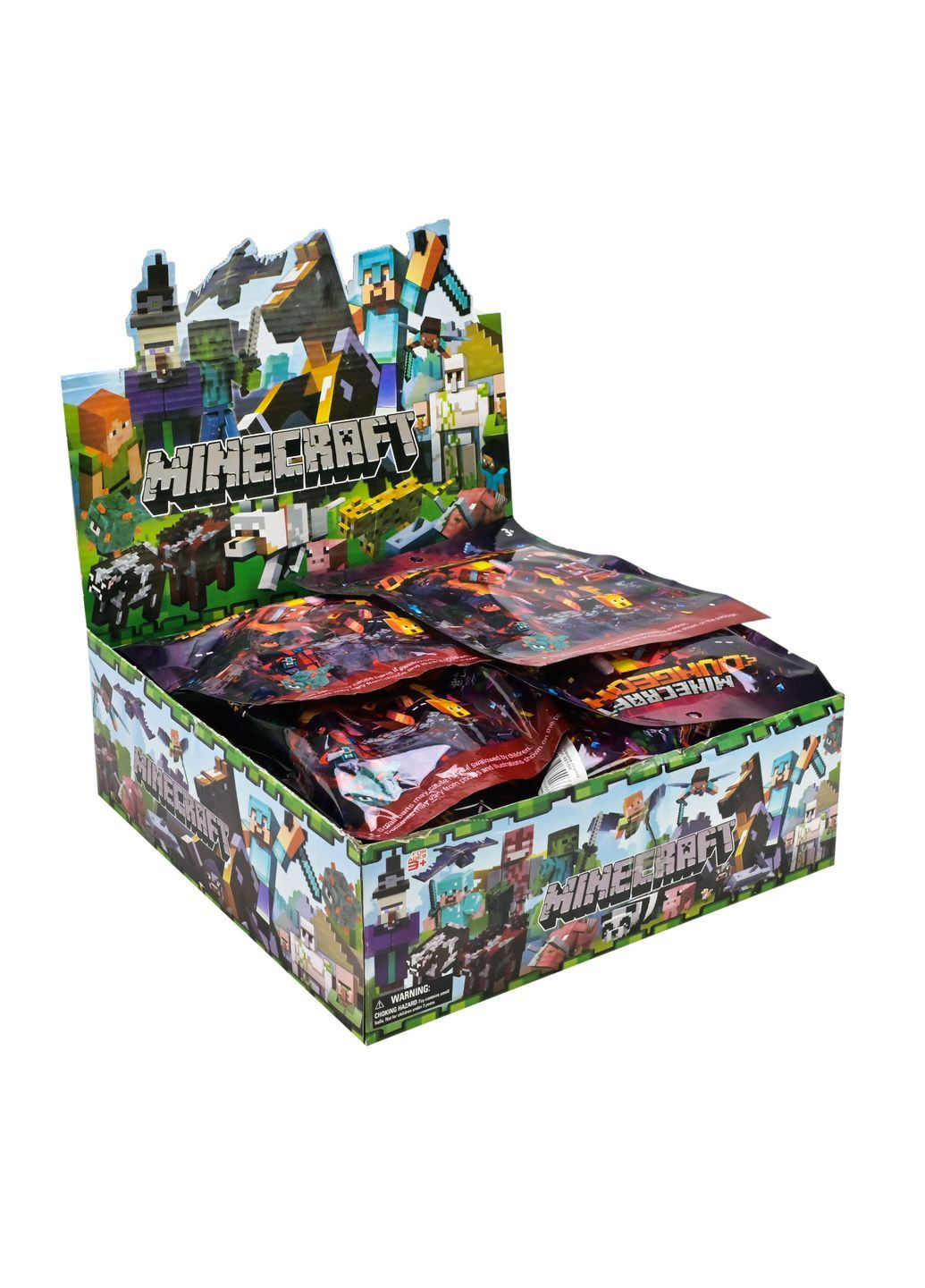 Фигурка героя Minecraft с карточками и сюрпризом, цена за бокс 18 шт., в ассортименте - No Brand 48159 (371924994)