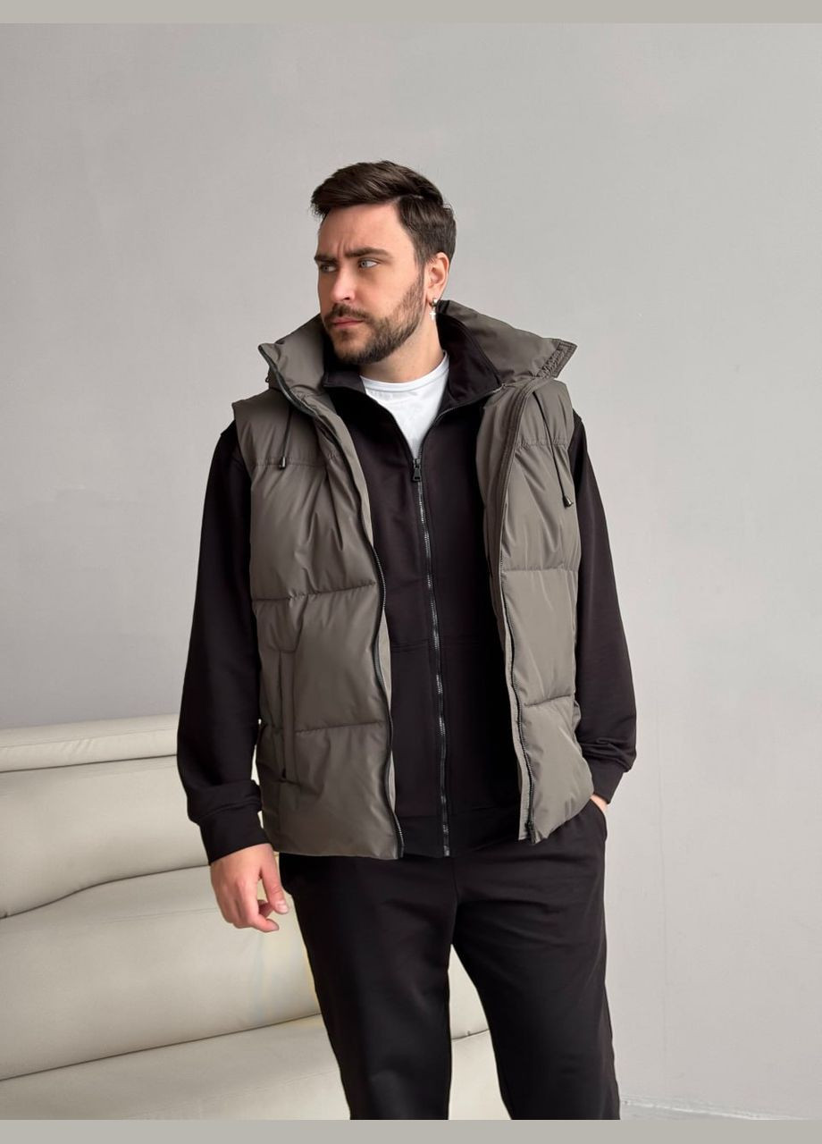 Комплект жилетка смірий графіт Easy + костюм Pull без капюшону чорний No Brand (329995295)