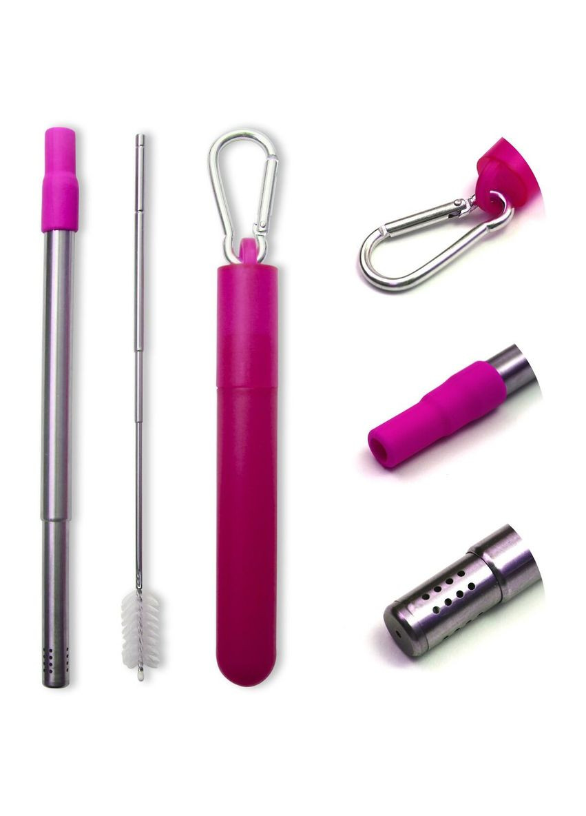 Бомбилья Туризмо (21 см) + складной ершик (23 см) розовая No Brand (305064762)