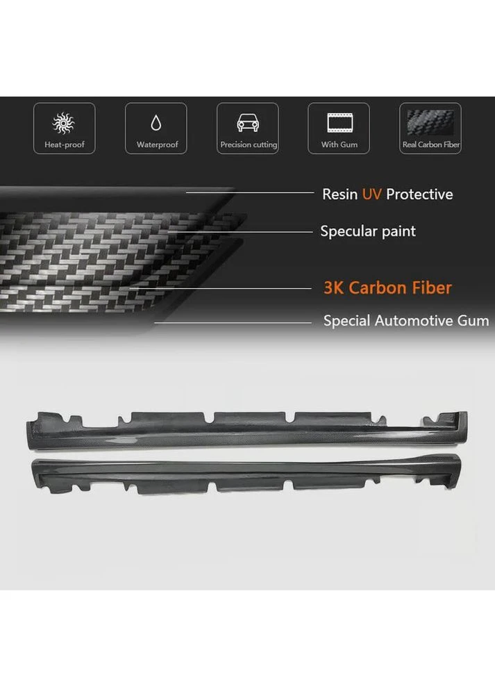 Бокові пороги V4 (Карбон) для Mercedes A-сlass W176 2012-2018 рр A+ (390763698)