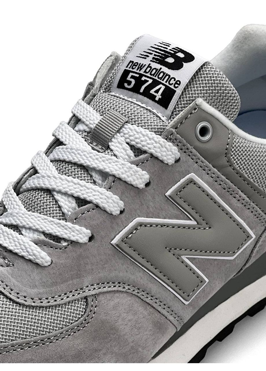Світло-сірі Осінні кросівки чоловічі new balance light grey black No Brand 574