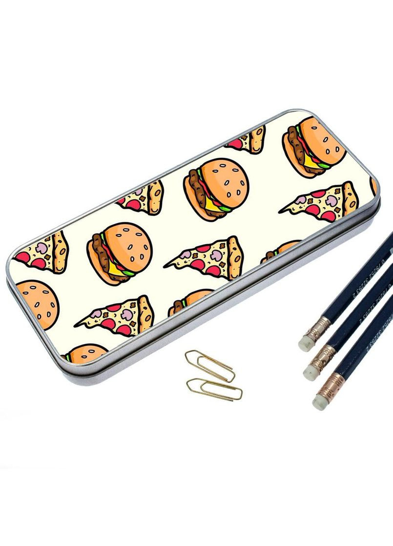 Пенал школьный для мальчика и девочки металлическое лицо 7*18 см. Silver No Brand (309159729)