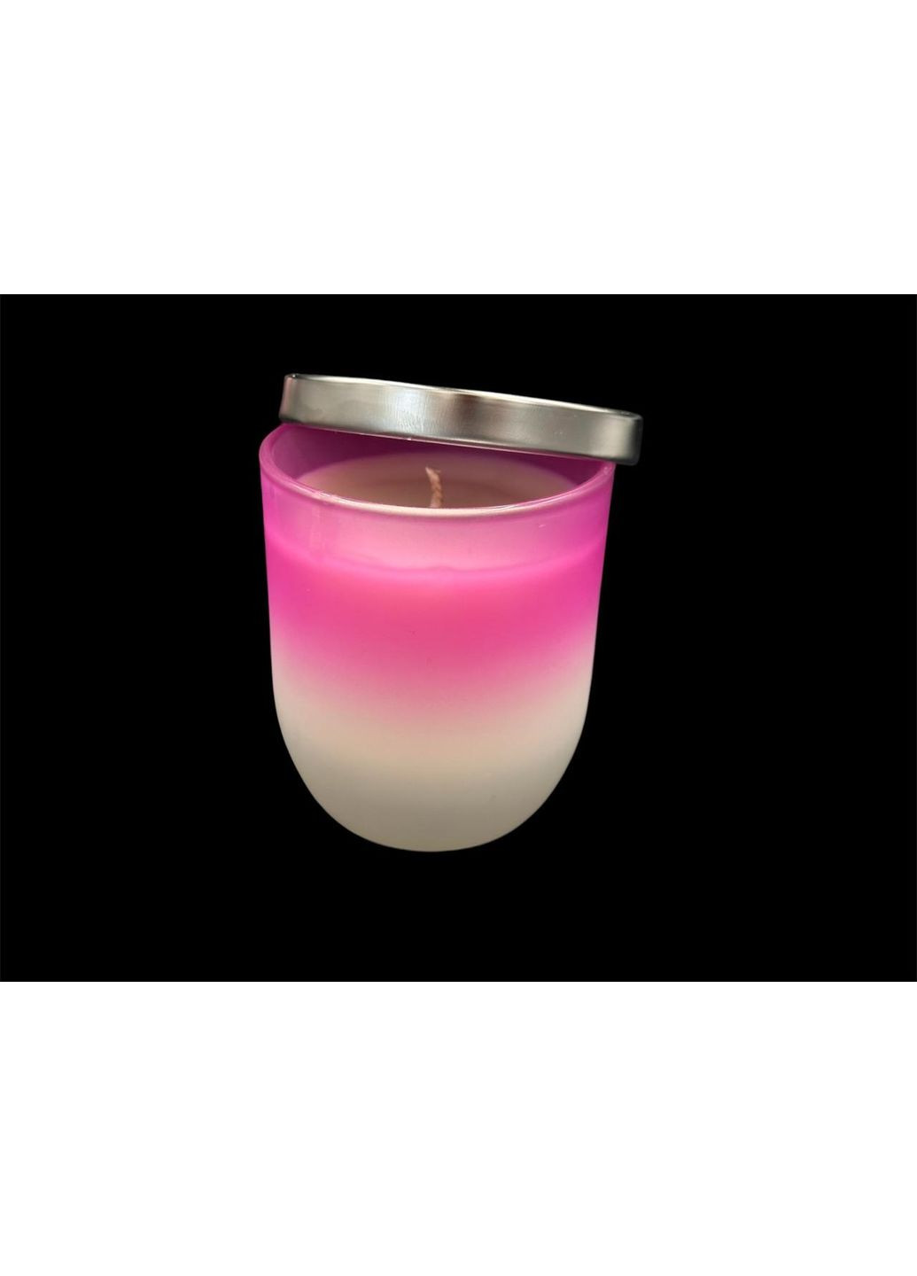 Аромасвічка з ґнітом. Цвітіння лаванди та заспокійливий сандал. 80х70мм HM furnitura (365248780)