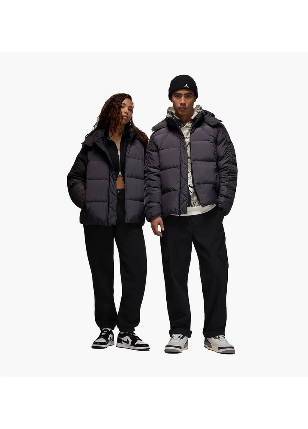 Чорна куртка унісекс down jacket black Air Jordan