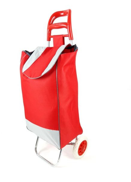 Тележка для покупок с сумкой 30 л, до 40 кг, красного цвета No Brand (316427064)