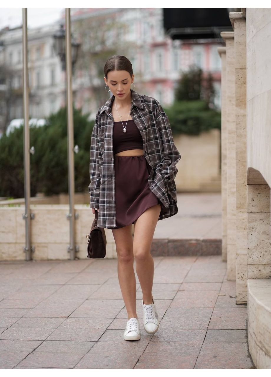 Базова сорочка в клітинку Luna (356672438)