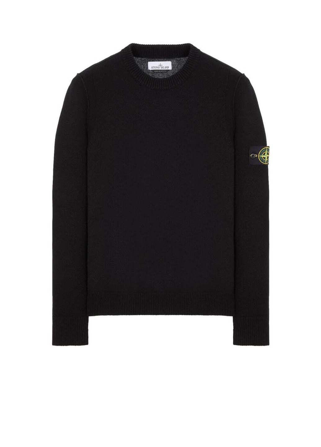 Черный демисезонный свитер 508a3 sweater Stone Island