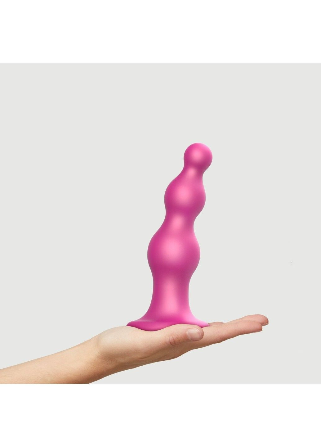 Насадка для страпона Strap On Me Dildo Plug Beads Framboise Metallic XL для вагинальной анальной стимуляции Strap-On-Me (298473770)