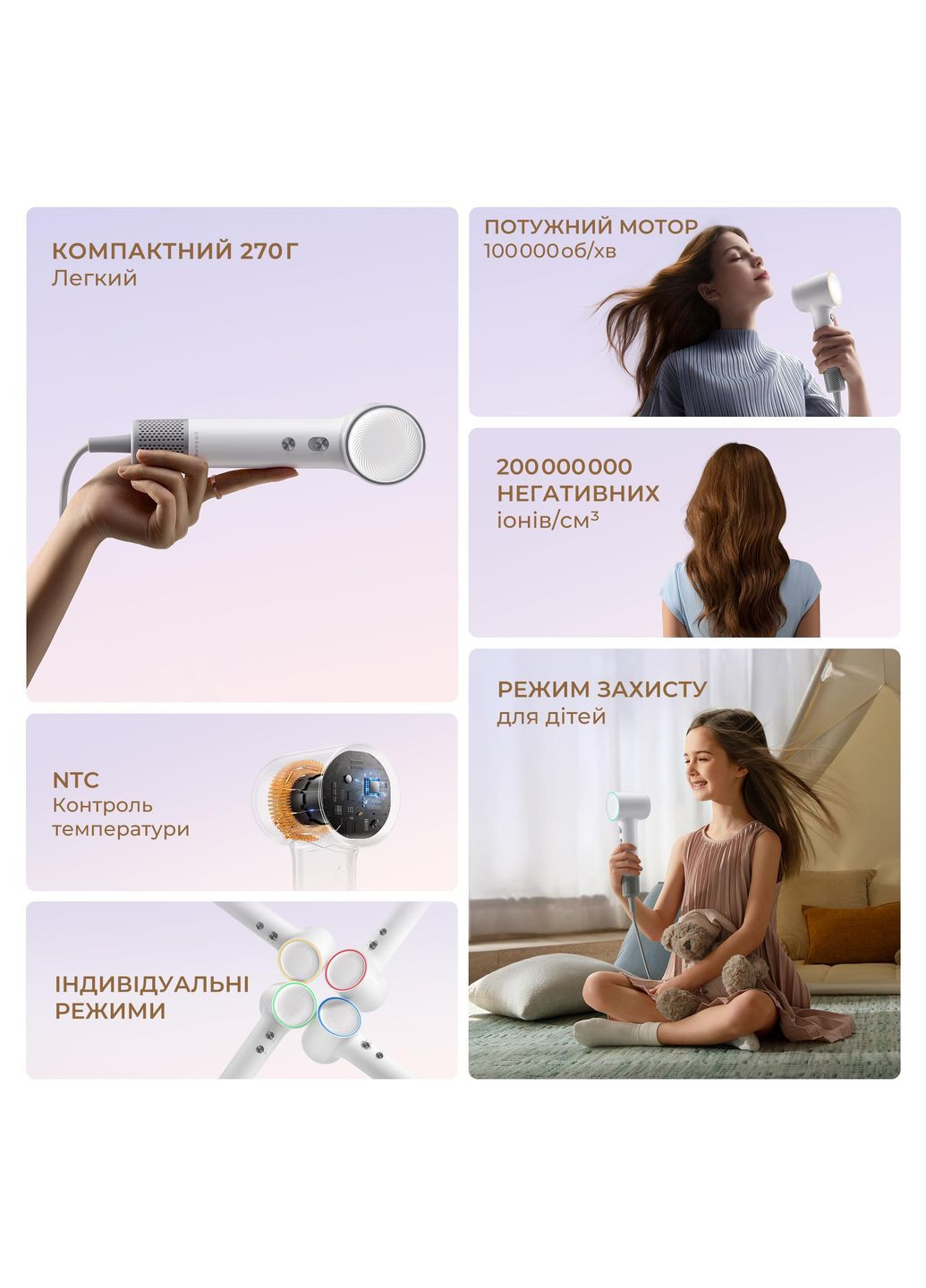 Фен Hair Mini Pink (AHG11AP) Dreame (364860796)