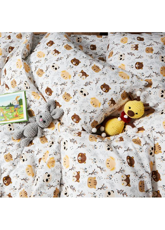 Комплект постільної білизни Бязь Gold Люкс «» Євро 200х220 наволочки 4х50х70 (MS-820006418) Moon&Star Jungle Joy (356115606)