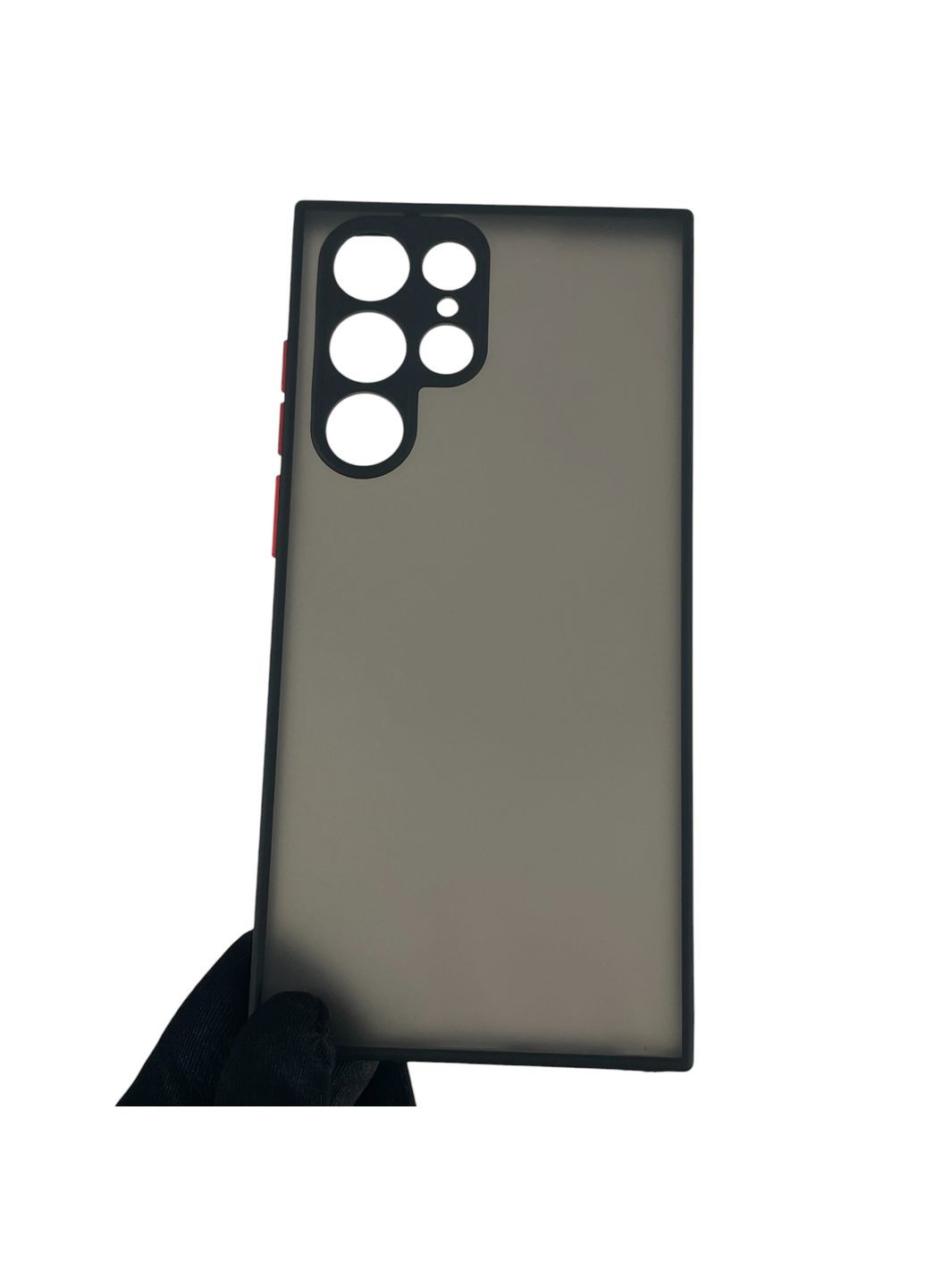 Чехол для Galaxy S22 Ultra (SM-S908B) матовый с высокими бортами на самсунг с22 ультра чёрный Samsung (366022024)