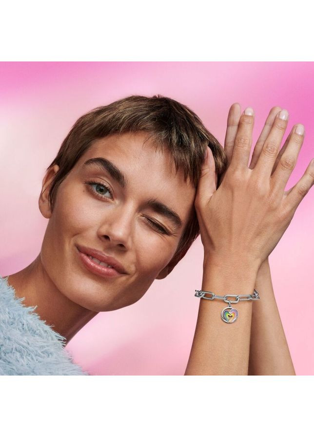Серебряный шарм для браслетов Пандора Ми "Радужное сердце" Kabluchka (355346309)