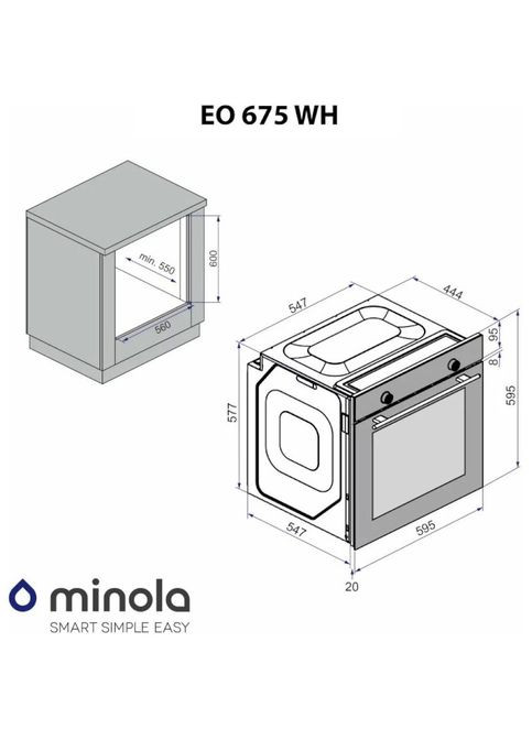 Духовой шкаф EO 675 WH электрический MINOLA (339085245)