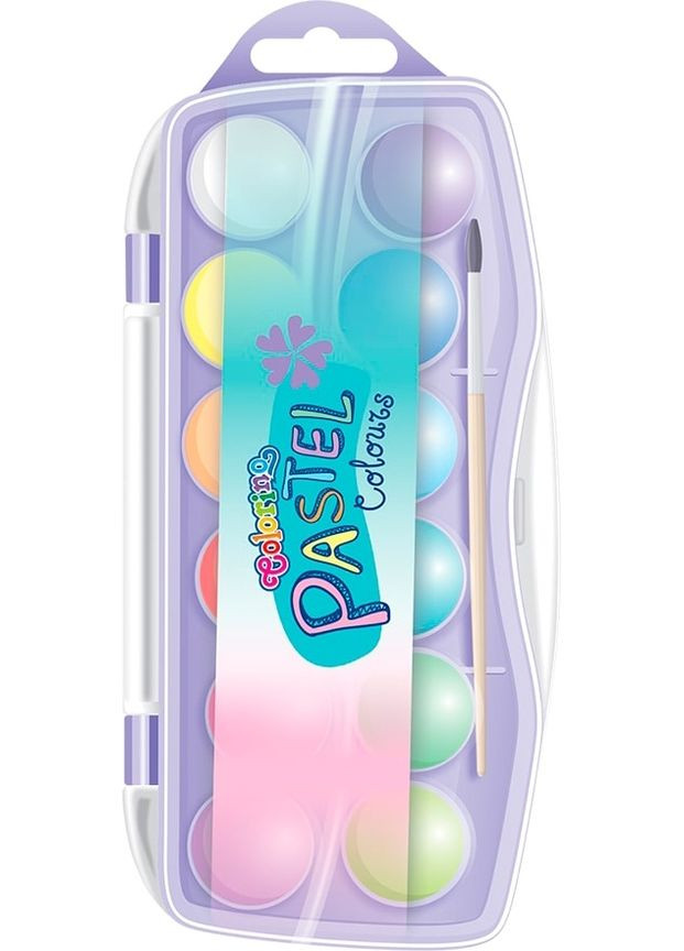Акварельные краски, 12 цветов, с кисточкой () CoolPack 85443PTR (331859958)