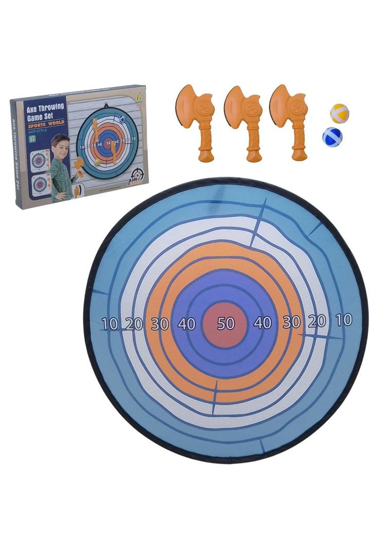 Дартс "Axe Throwing" 2 мячика, 3 топора, 56 см, на липучках MIC (327434045)
