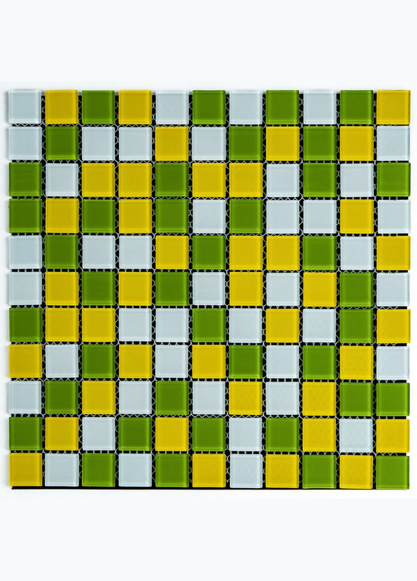Мозаїка з декоративного скла жовто-зелена 298х298х4,5мм SW-00002362 No Brand (328578763)