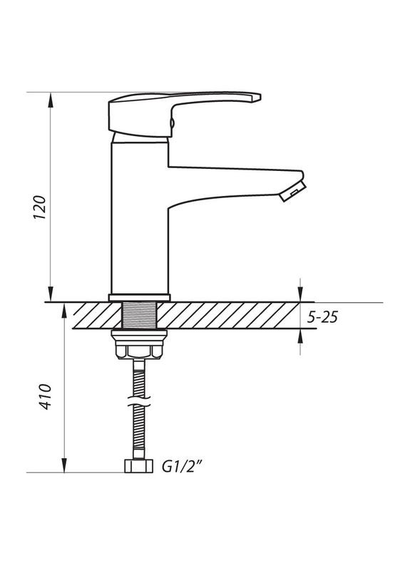 Смеситель PUD1 146 для умывальника черный Zerix (362493276)