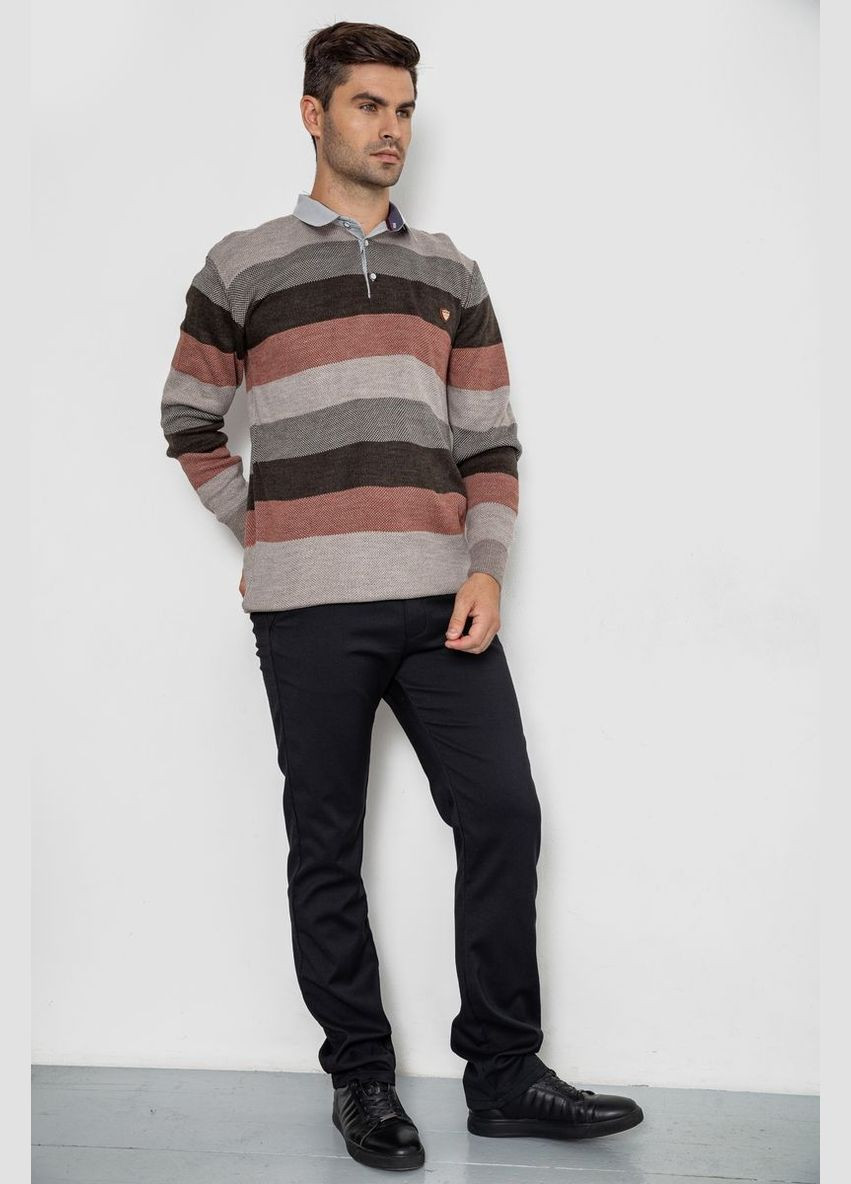 Червоний демісезонний светр-обманка чоловічий в смужку 161r901-1 Ager