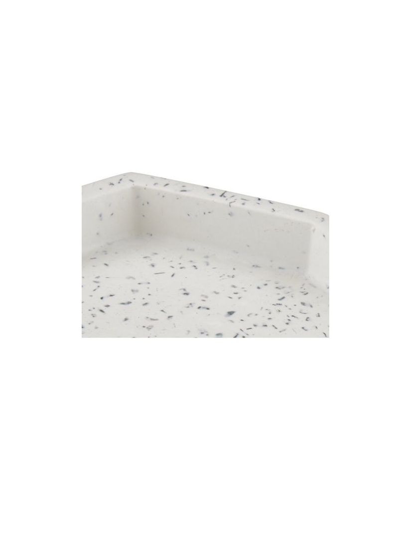 Таця керамічна цемент 14x25см білий No Brand (280913366)