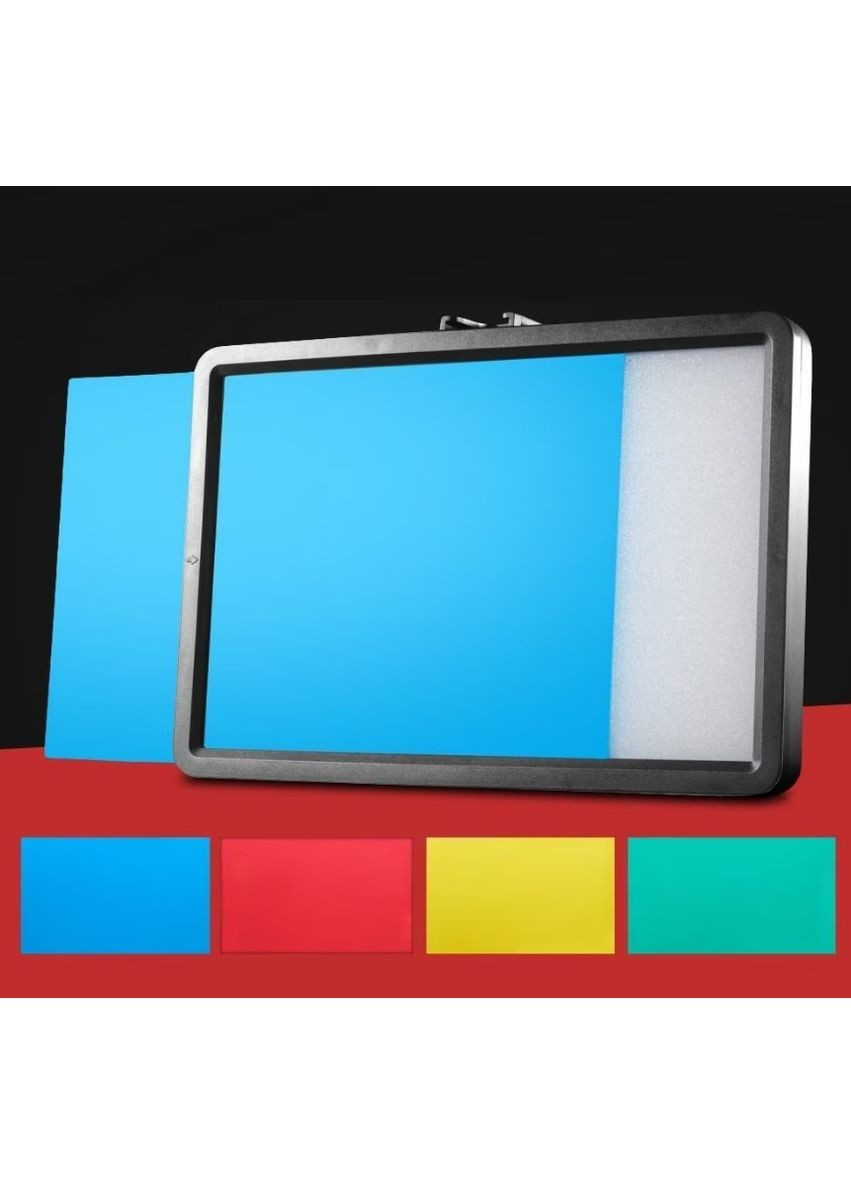 Лампа студійна LED відеосвітло VL8 20 см 120 LED 4 кольорові фільтри USB 15W (2104618871) Viva (370864369)