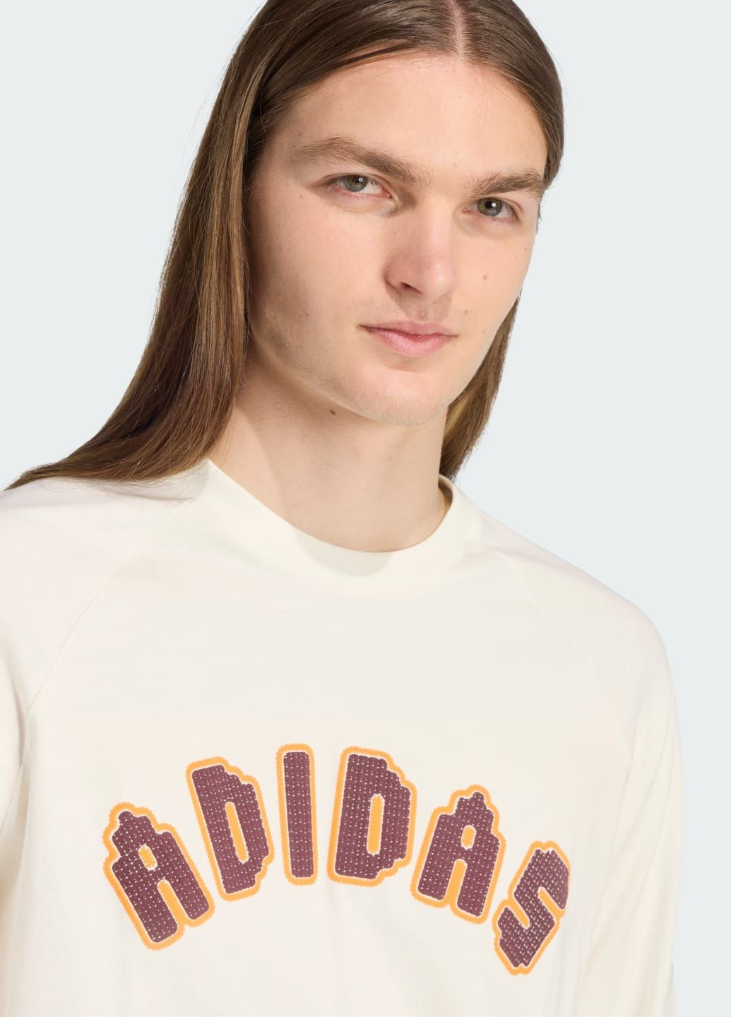 Біла лонгслів tiles loose adidas