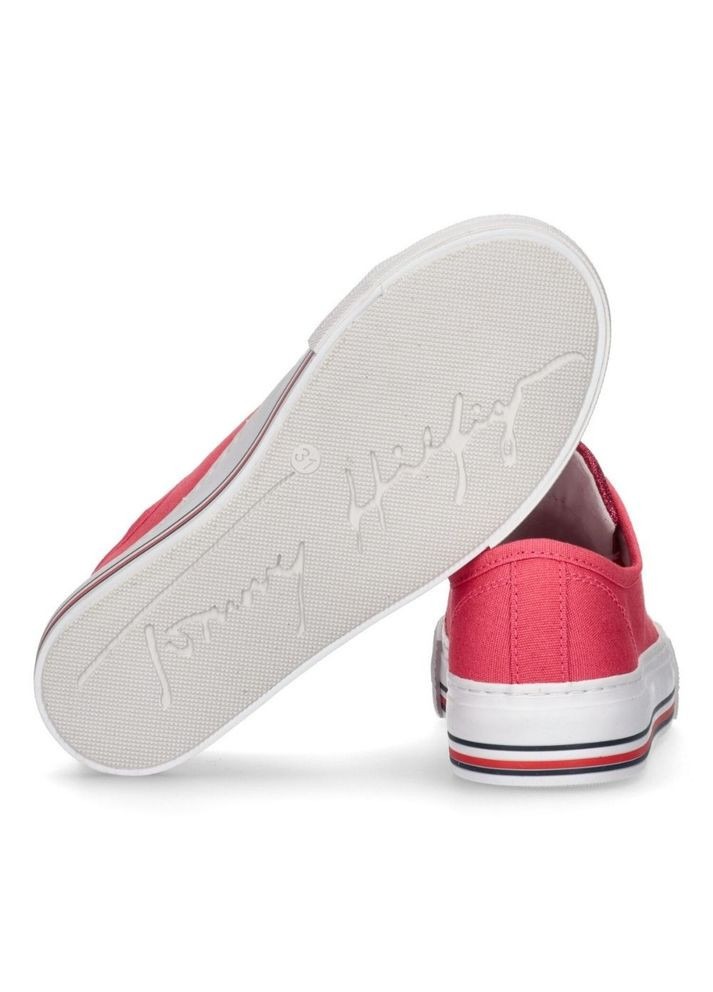 Розовые демисезонные кеды t3a9-33185-1687385 Tommy Hilfiger