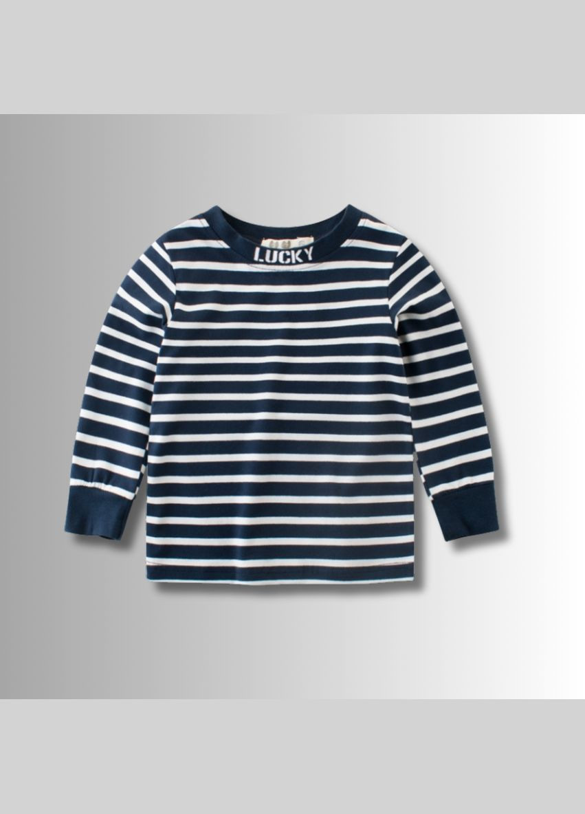 Qoopixie дитяча футболка з довгим рукавом lucky ( 120см ) (34961) синій бавовна