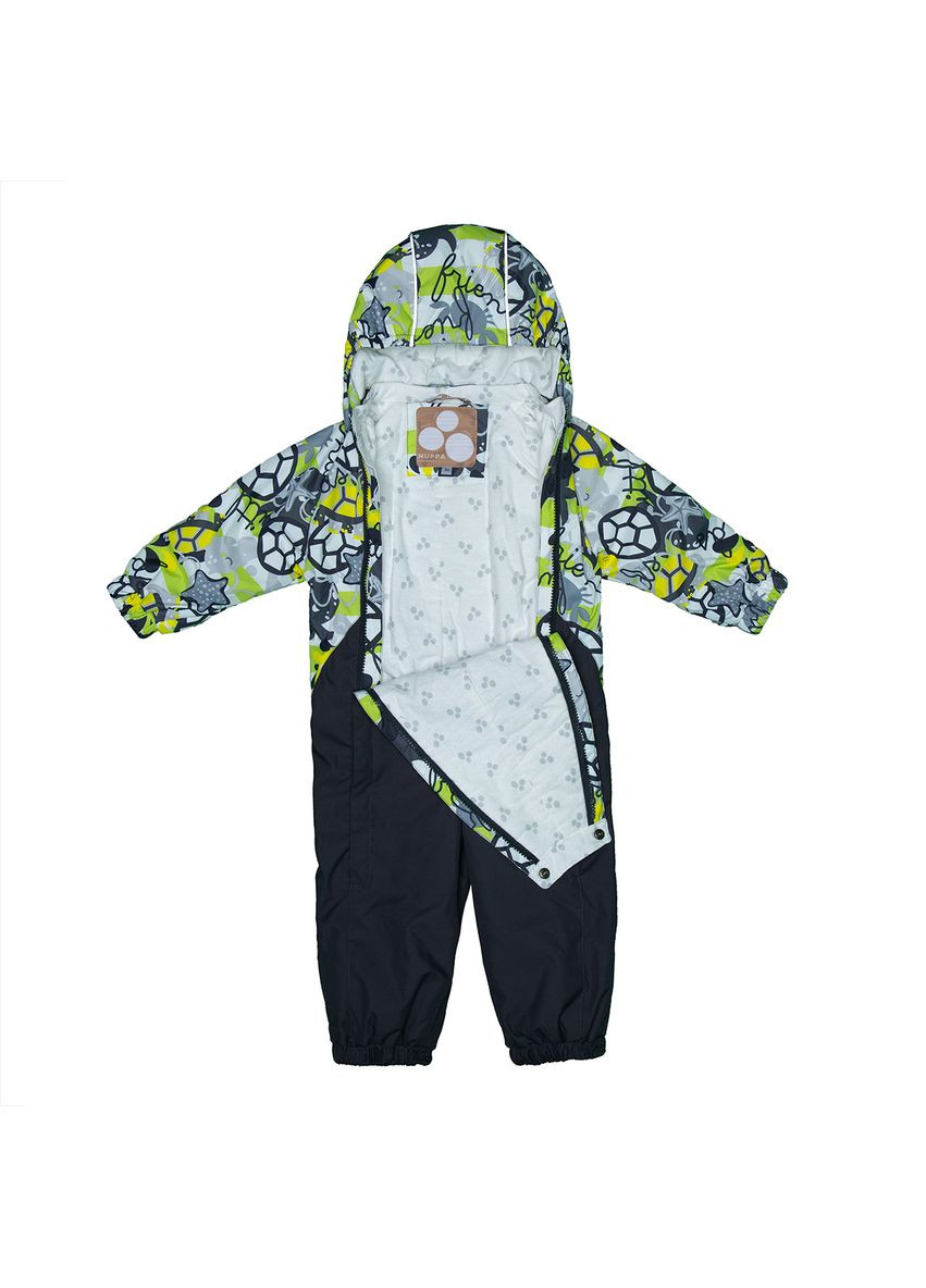 Сіра комбінезон golden lime pattern/dark gray, поліестер, р.92, сірий з лимонним () Huppa 36080004-90147-092