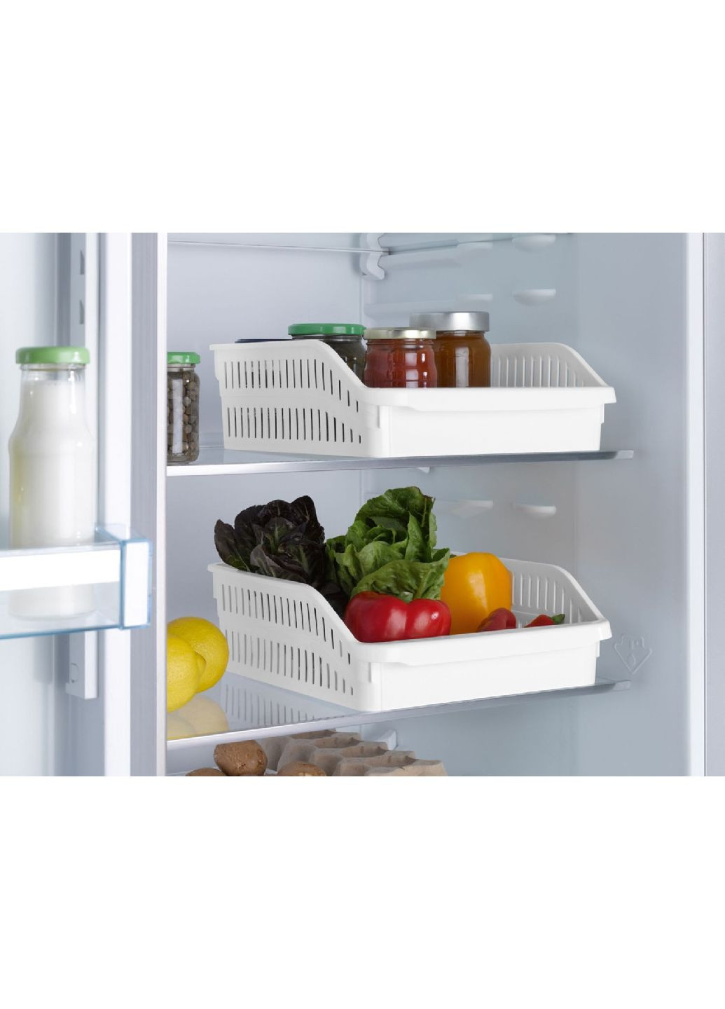 Контейнеры для хранения продуктов в холодильнике 2 шт белый Ernesto (278593915)