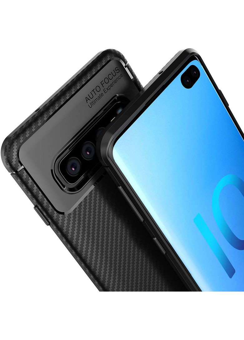 Чехол-накладка TPU Carbon Fiber 1,5mm Case Samsung Galaxy S10+ Black Toto (301836635)