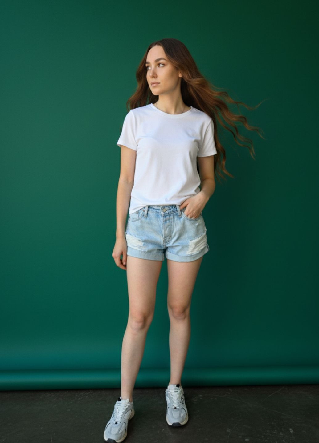 Шорты женские рваные джинсовые Abercrombie&Fitch No Brand (369444062)