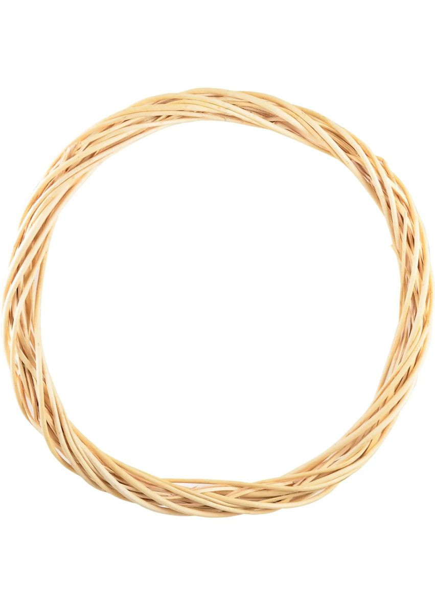 Вінок ротанговий різдвяний 973451 бежевий 60 см Yes (369345435)