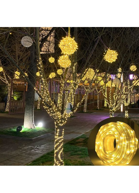 Профессиональная LED-гирлянда 22м 200 диодов с пультом дистанционного управления, 8 режимов, USB, медная проволока SunLamp (362191849)