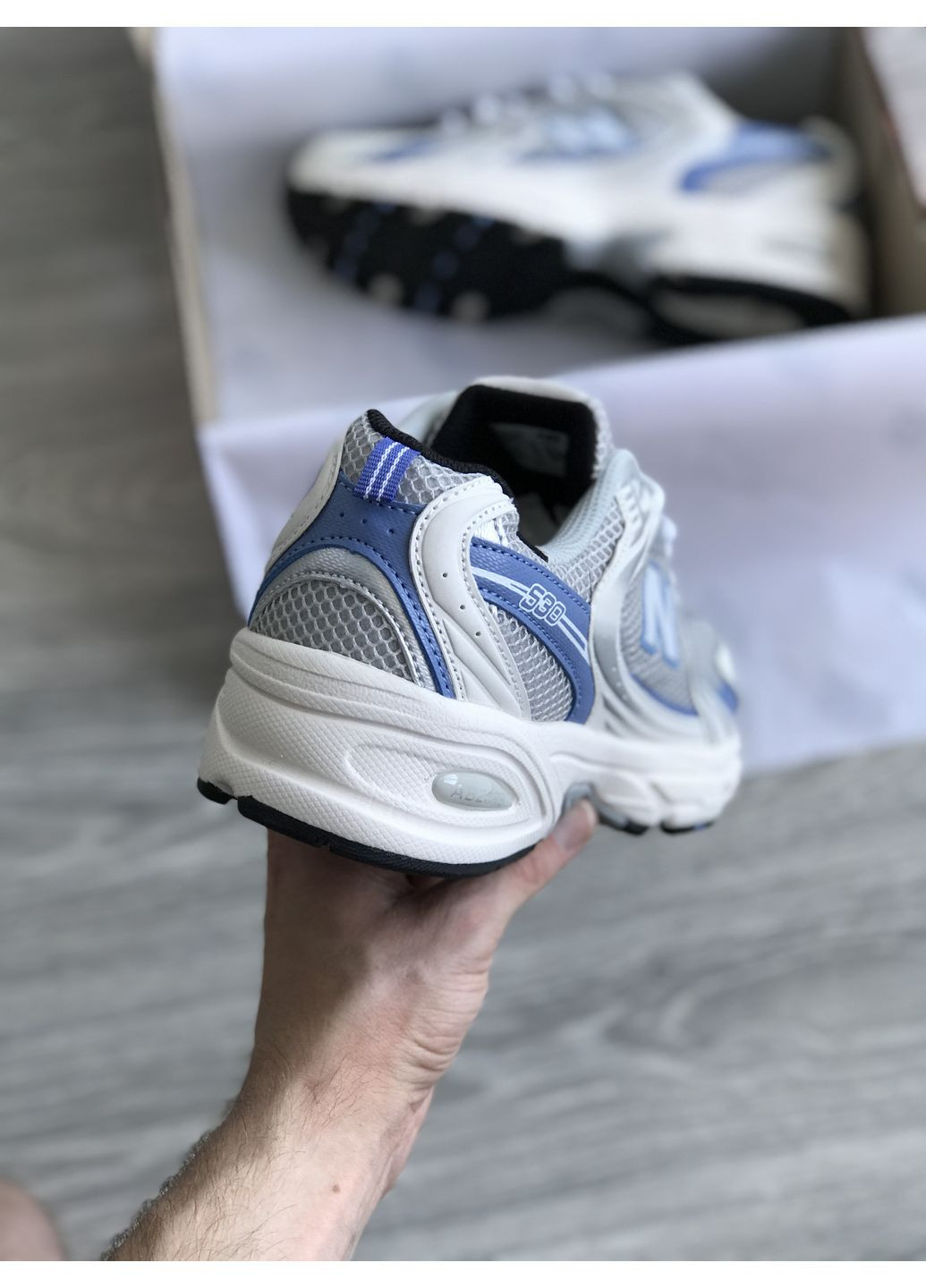 Кросівки жіночі і чоловічі New Balance 530 White Blue | Нью Беланс 530 білі No Brand білі демісезони (362894467)