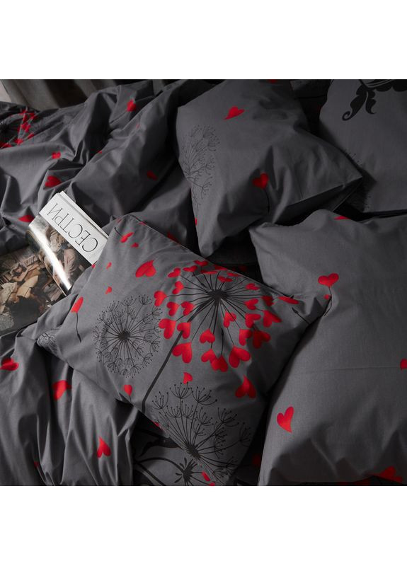 Комплект постельного белья Бязь Gold Люкс Полуторний 143х210 наволочки 2х40х60 (MS-820009115) Moon&Star Dandelion Lov (356114423)