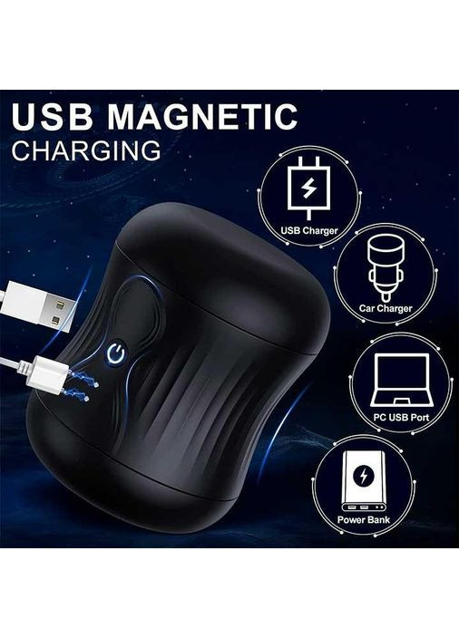 Двусторонний автоматический мастурбатор Jaffen 10 режимов вибрации - Черный No Brand (368893005)