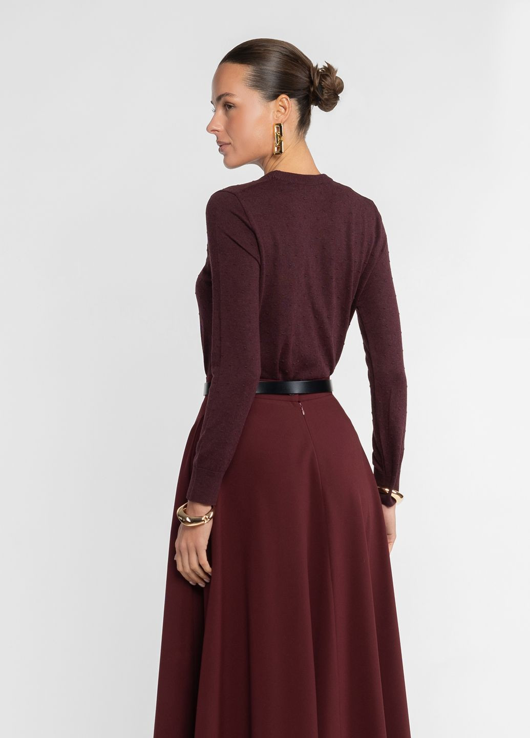 Бордовый зимний джемпер женский бордовый Arber Crew-neck WD1 WTR-193