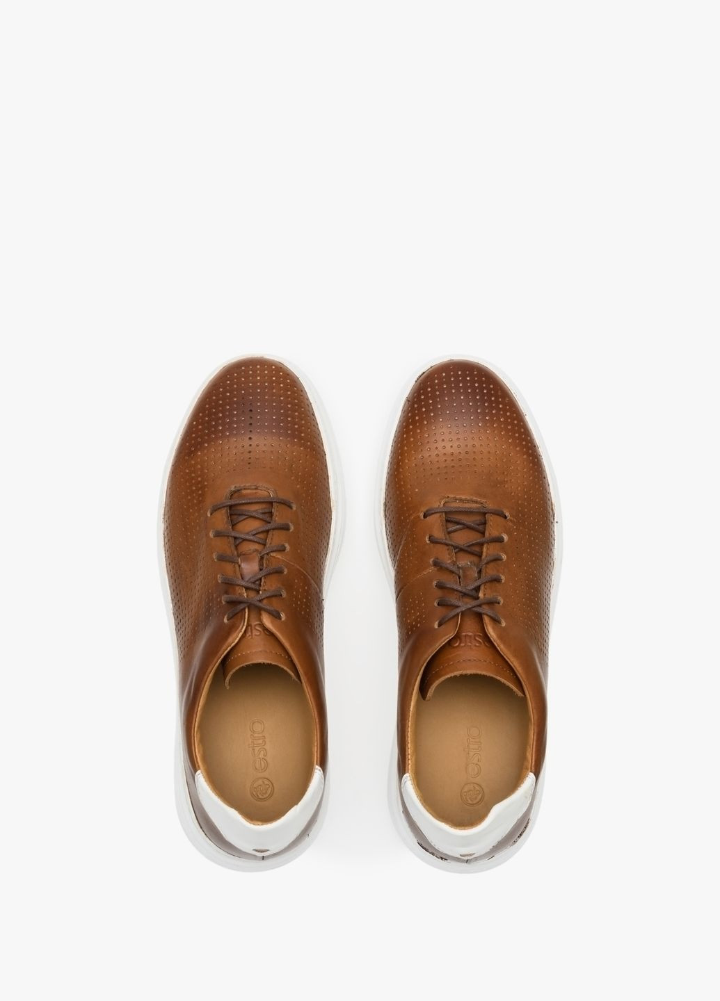 Коричневі кеди, колір коричневий Estro