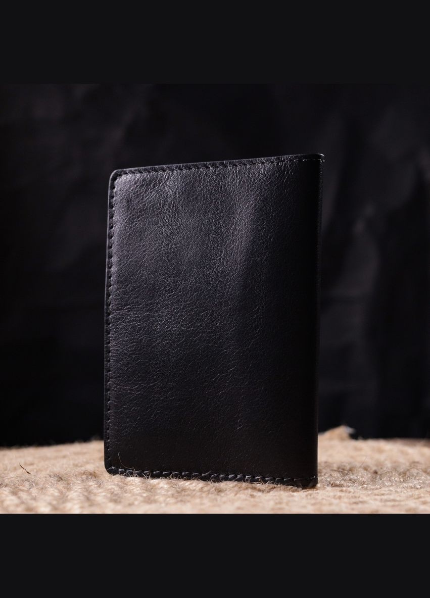 Обложка из глянцевой кожи на военный билет Карта черная 16777 Grande Pelle (362418337)