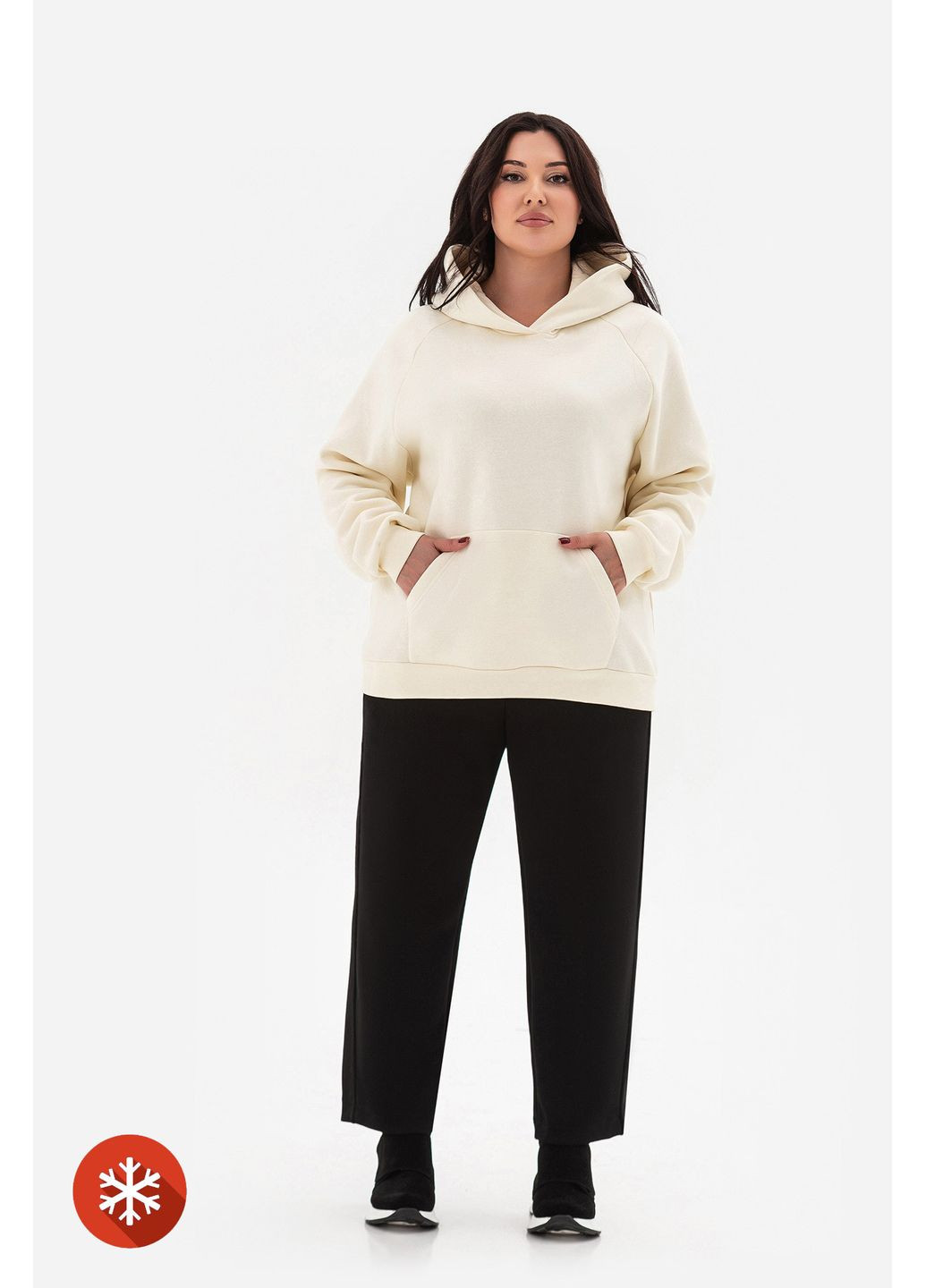 Утеплене худі ONE молочного кольору Garne (368765047)