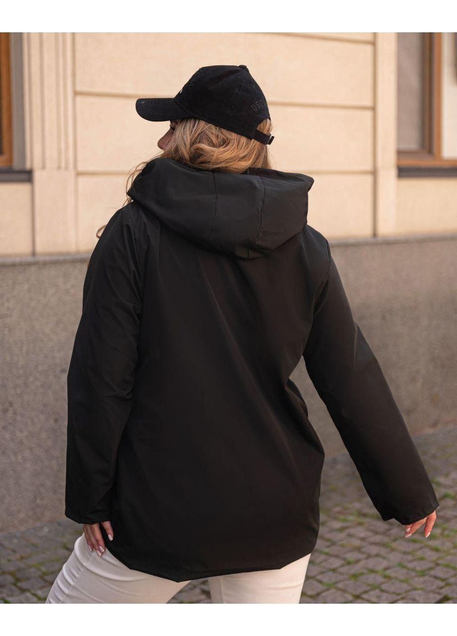 Черная демисезонная женская демисезонная куртка-ветровка Sofia 115