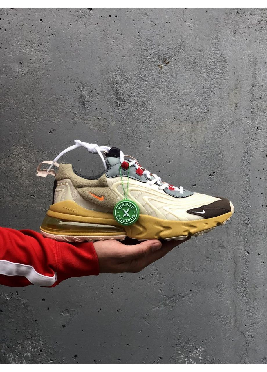 Коричневі Осінні кросівки чоловічі nike air max 270 eng yellow white 2 найк аір макс 270 No Brand