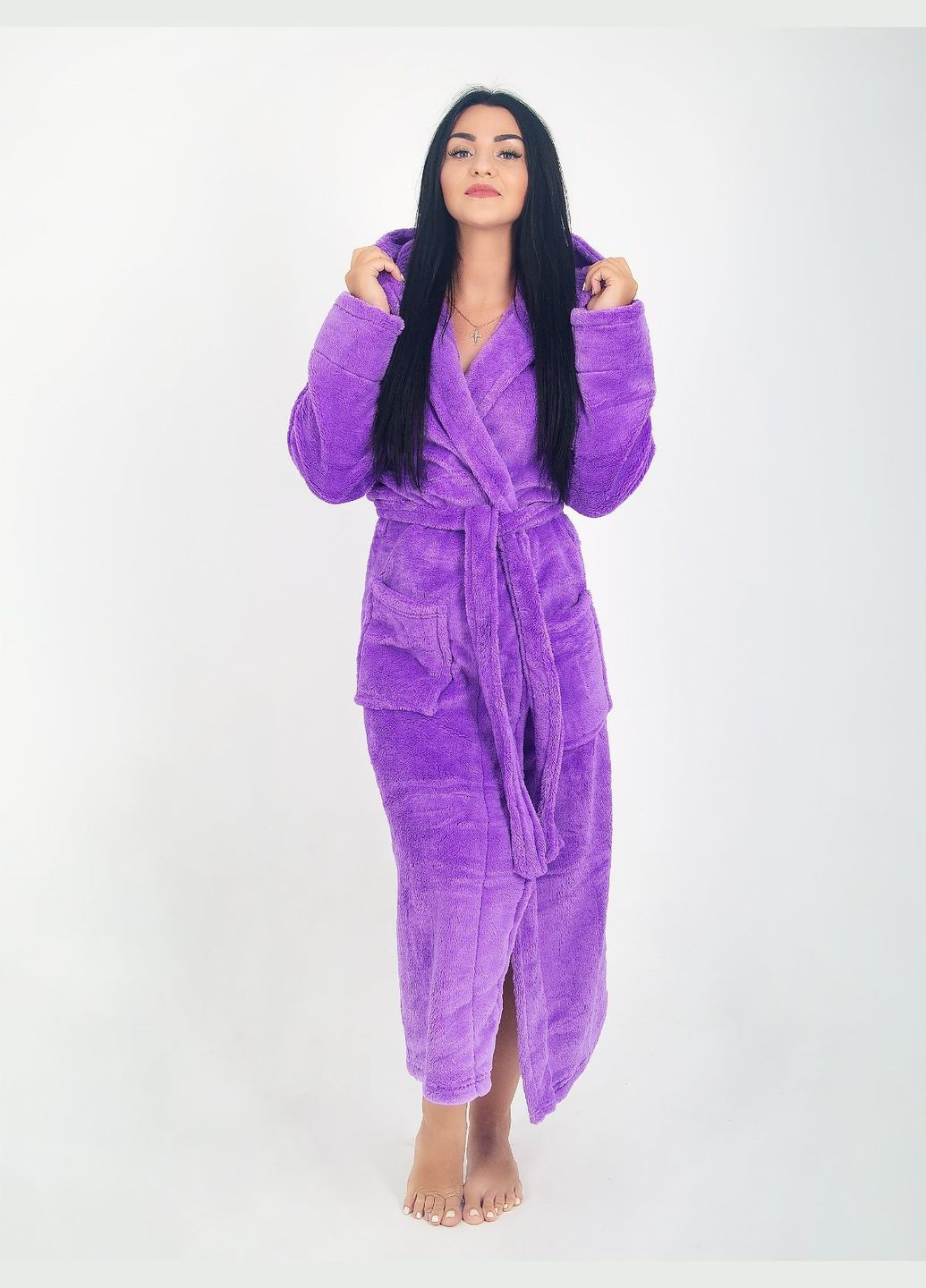 Халат махровый женский длинный, теплый No Brand халат (296794100)