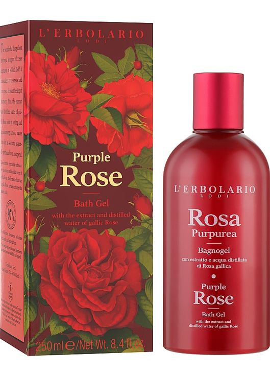 Пена для ванны-гель для душа «Пурпурная роза» Purple Rose Bath Gel 250ml (1063151-9347358) L'erbolario (368639215)