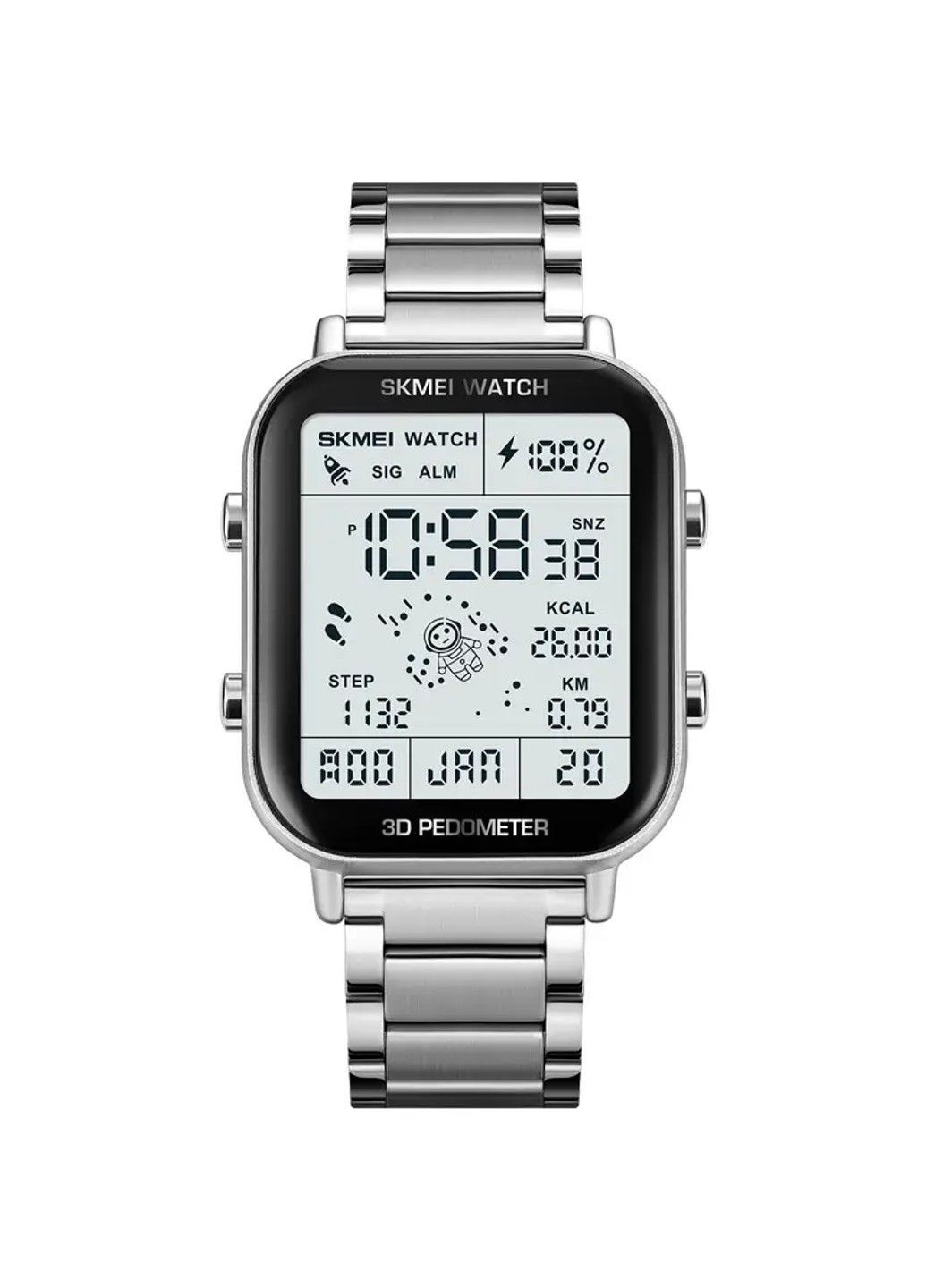 Чоловічий наручний годинник 1888 astronaut фітнес трекер (Сріблясті) Skmei (314483180)