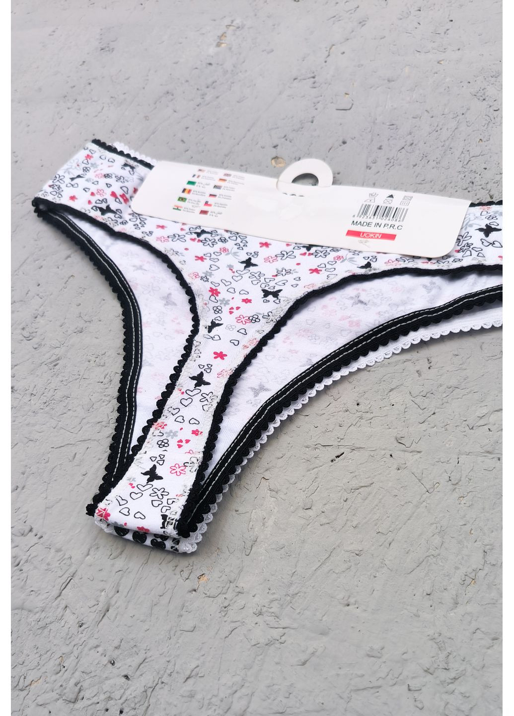 Набір 2 шт бавовняні трусики стрінги UOKIN (332995197)