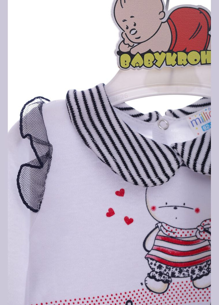 Красное платье с длинным рукавом трикотажное морячка красный 74 см (36941) BABYKROHA (323469651)