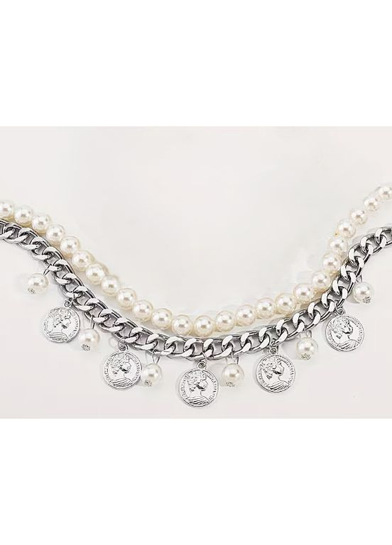 Стильне жіноче Кольє Намисто 2 незалежних кольє No Brand (370625939)