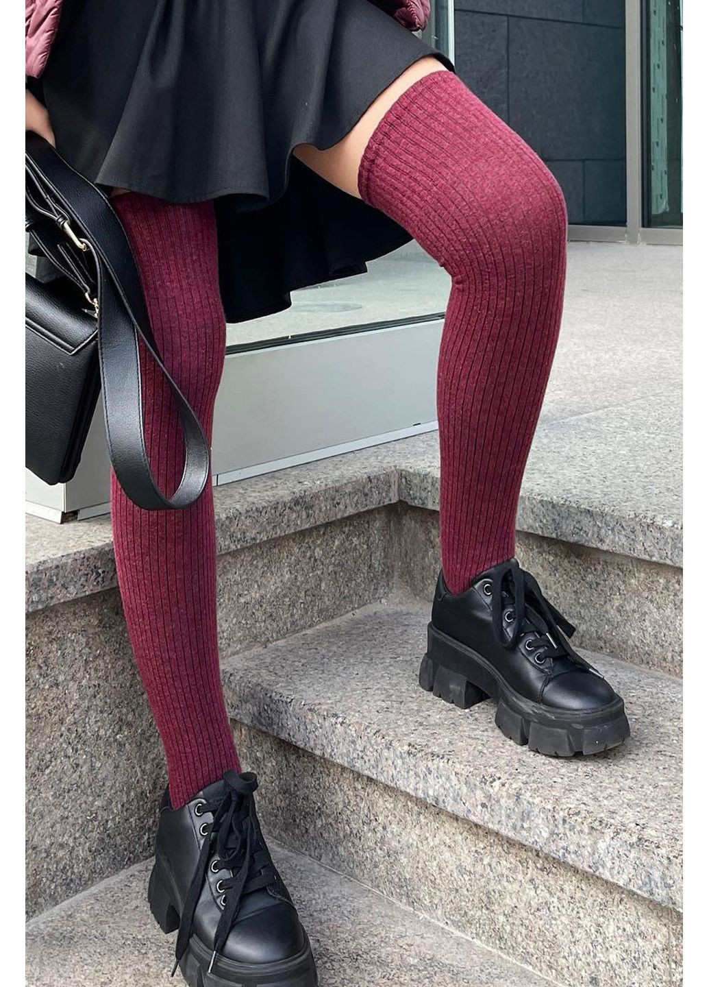 Высокие гольфы-Заколенки хлопковые в рубчик MasterStep 2761 Master Step (351582856)